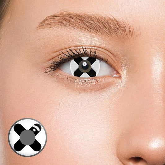 Black Cross Colored Contacts