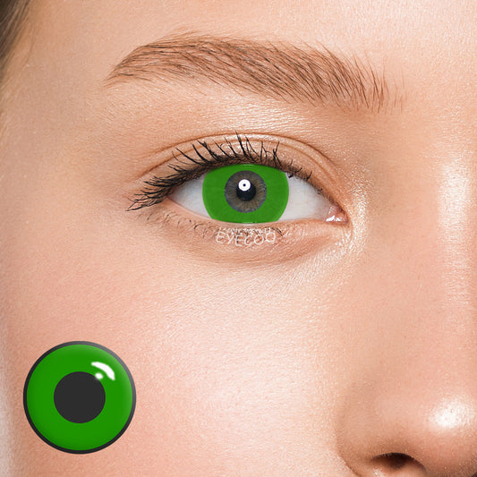 Pure Green Colored Contacts