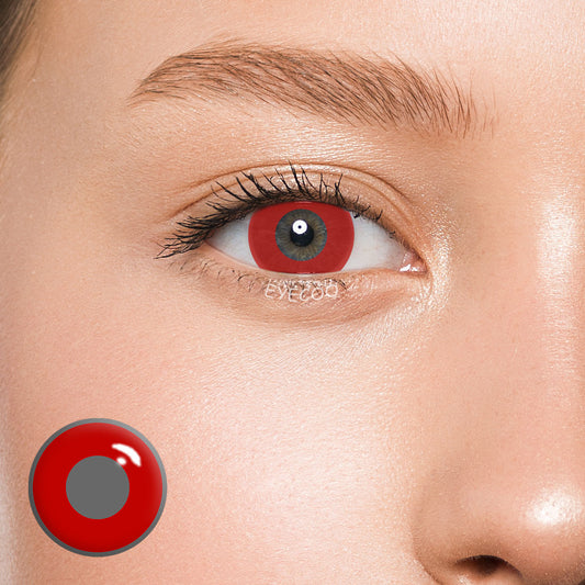 Pure Red Colored Contacts