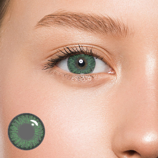 3 Tone Gemstone Green Colored Contacts