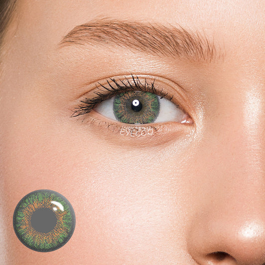 3 Tone Green Colored Contacts