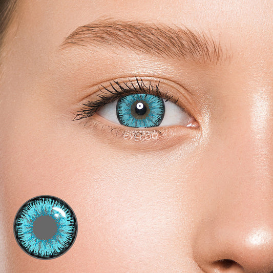 Vika Tricolor Blue Colored Contacts