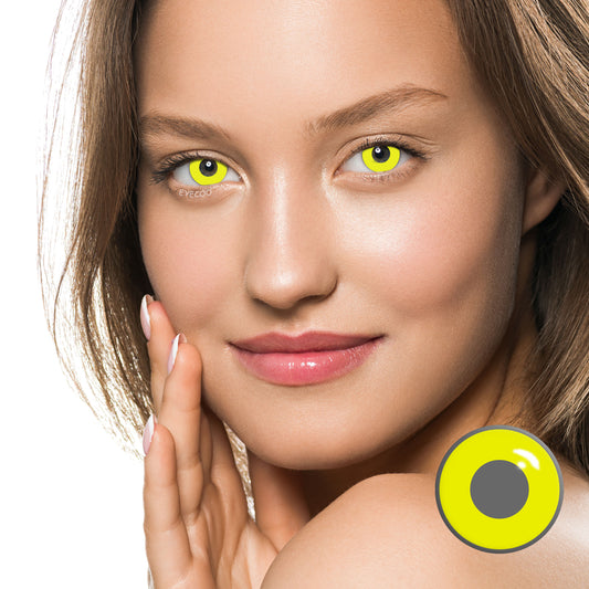 Pure Yellow Colored Contacts