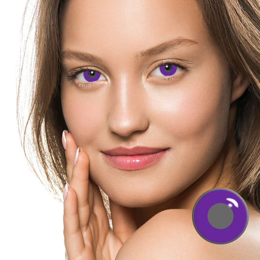 Pure Purple Colored Contacts