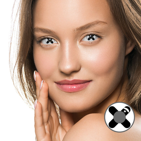 Black Cross Colored Contacts