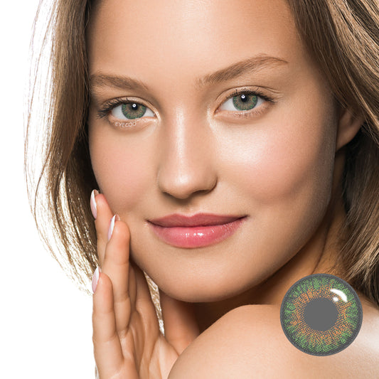 3 Tone Green Colored Contacts