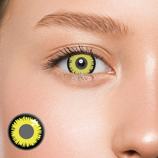 Solar Eclipse Yellow Colored Contacts