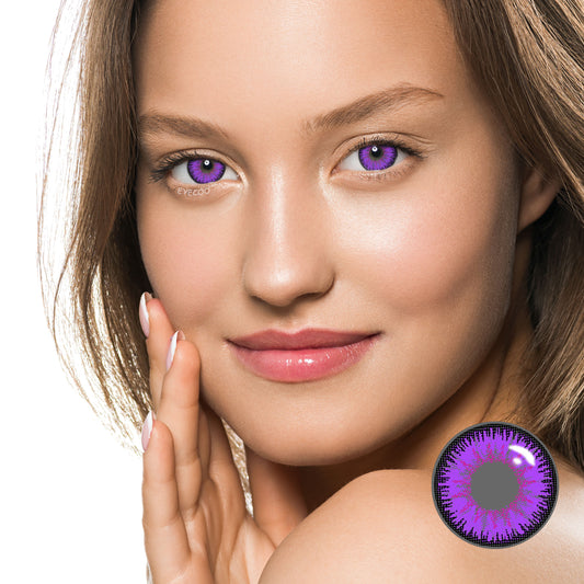 Vika Tricolor Purple Colored Contacts